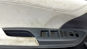 Door trim card front left Honda Insight 19-22 black, gray insert, armrest cloth, scratches, needs cleaning, dented fastening