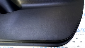 Door trim card front right Mazda 3 14-18 BM black with gray insert cloth, armrest black leather, molding black gloss, dents, bumps, scratches, abrasions, for dry cleaning
