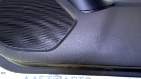 Door trim card front right Mazda 3 14-18 BM black with gray insert cloth, armrest black leather, molding black gloss, dents, bumps, scratches, abrasions, for dry cleaning