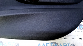 Door trim card front right BMW 3 F30 12-18 black with black insert leather, armrest black leather, wood trim, with backlight, dents, scuffs, abrasions, scratches