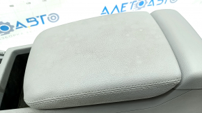 Central console armrest and cup holders Audi A5 F5 17-19 grey leather, for cleaning