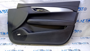 Door trim card front right Cadillac ATS 13- black with black insert leather, armrest black leather, molding gray structure, BOSE, scratches, abrasions, dents, broken seal mount