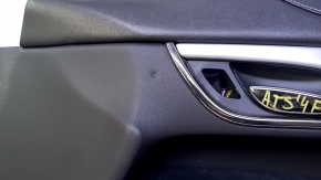 Door trim card front right Cadillac ATS 13- black with black insert leather, armrest black leather, molding gray structure, BOSE, scratches, abrasions, dents, broken seal mount