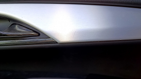 Door trim card front right Cadillac ATS 13- black with black insert leather, armrest black leather, molding gray structure, BOSE, scratches, abrasions, dents, broken seal mount