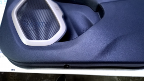 Door trim card front right Jeep Renegade 15- black with black insert cloth, armrest black cloth, speaker cover beige, dent, scratches, abrasions