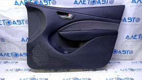 Door trim card front right Dodge Dart 13-16 black with dark gray insert cloth, armrest black leather, dents, scratches, abrasions