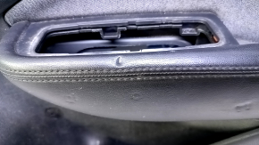 Door trim card front right Dodge Dart 13-16 black with dark gray insert cloth, armrest black leather, dents, scratches, abrasions