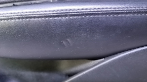 Door trim card front right Dodge Dart 13-16 black with dark gray insert cloth, armrest black leather, dents, scratches, abrasions