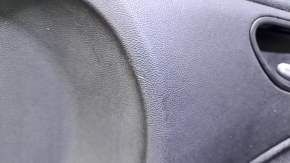 Door trim card front right Dodge Dart 13-16 black with dark gray insert cloth, armrest black leather, dents, scratches, abrasions