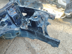 Front left quarter Mercedes W213 E 17-23 on the body, blue