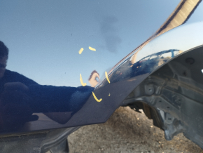 Quarter wing rear right Mercedes W213 E 17-20 on the body, blue, pokes