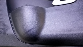 Door trim card front right Dodge Challenger 15-19 rest black with black insert cloth, armrest black leather, scratches, bumps, abrasions