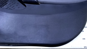 Door trim card front right Fiat 500X 16-17 black with gray insert leather, armrest gray leather, overlay gray gloss, scratches, abrasions, bump