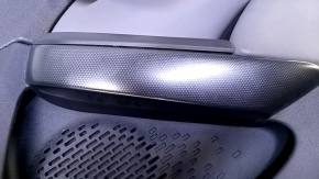 Door trim card front right Fiat 500X 16-17 black with gray insert leather, armrest gray leather, overlay gray gloss, scratches, abrasions, bump