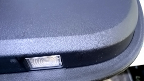 Door trim card front right Cadillac ATS 13- gray with black insert leather, armrest black leather, molding dark wood gloss, BOSE, scratches, abrasions, dent, bump, broken fastening