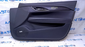Door trim card front right Cadillac ATS 13- black with black insert leather, armrest black leather, molding black structure, dent, abrasions, scratches