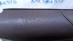 Door trim card front right Cadillac ATS 13- brown with gray insert leather, armrest brown leather, molding light wood gloss, BOSE, scuffs, cracked leather, dents, bumps, abrasions, 