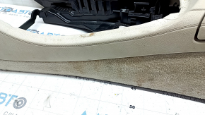 Central console armrest Mercedes W213 E 17-21 beige leather, dry-cleanable