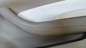 Door trim card front right Cadillac CTS 14- brown with beige insert leather, armrest beige leather, molding light wood gloss, BOSE, dents, scuffs, scratches, bumps