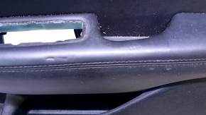 Door trim card front right Chrysler 200 15-17 black with black insert leather, armrest black leather, molding under the tree black gloss, dents, pokes, scratches, abrasions