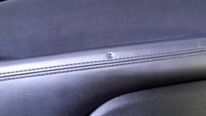 Door trim card front right Chrysler 200 15-17 black with black insert cloth, armrest black leather, molding under the tree black structure, scratches, abrasions, dents, pokes