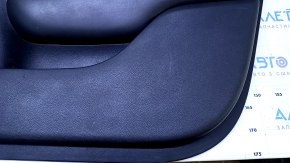 Door trim card front right Chrysler 200 15-17 black with black insert cloth, armrest black leather, molding under the tree black structure, scratches, abrasions, dents, pokes