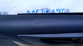 Door trim card front right Subaru Outback 15-19 black with beige insert leather, armrest beige leather, gray molding structure, scratches, abrasions, scuffs, dents