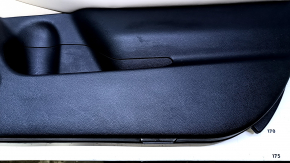 Door trim card front right Subaru Outback 15-19 black with beige insert leather, armrest beige leather, gray molding structure, scratches, abrasions, scuffs, dents