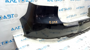 Rear bumper bare VW Tiguan 12-17 rest upper part black LC9X, scratches, cracked paint 