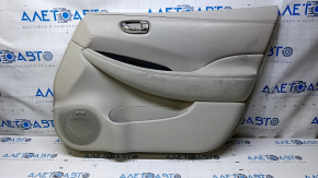 Door trim card front right Nissan Leaf 13-17 gray with gray insert leather, armrest gray cloth, BOSE, scratches, abrasions, dents, for dry cleaning