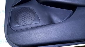 Door trim card front right Nissan Murano z52 15-17 black with black insert leather, molding gray gloss, scratches, pokes, abrasions, dents, scuffs