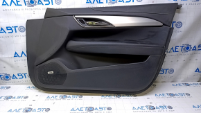 Door trim card front right Cadillac ATS 13- black with black insert leather, armrest black leather, molding gray structure, BOSE, scratches, abrasions, bumps, scuffs