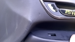 Door trim card front right Cadillac ATS 13- black with black insert leather, armrest black leather, molding gray structure, BOSE, scratches, abrasions, bumps, scuffs