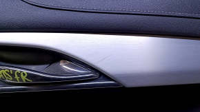 Door trim card front right Cadillac ATS 13- black with black insert leather, armrest black leather, molding gray structure, BOSE, scratches, abrasions, bumps, scuffs