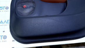 Door trim card front right Fiat 500L 14- black with brown insert leather, armrest brown leather, beats, scratches, abrasions