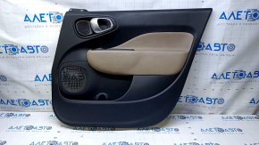 Door trim card front right Fiat 500L 14 - black with beige insert leather, armrest beige leather, scuffs, scratches, scuffs