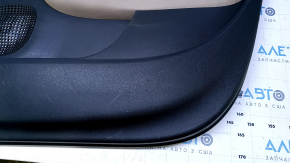 Door trim card front right Fiat 500L 14 - black with beige insert leather, armrest beige leather, scuffs, scratches, scuffs