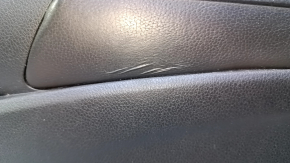 Door trim card front right Acura ILX 13-15 black with black insert leather, armrest black leather, scratches, abrasions, swollen leather