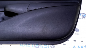 Door trim card front right Acura ILX 13-15 black with black insert leather, armrest black leather, scratches, abrasions, swollen leather