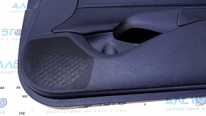 Door trim card front right Acura ILX 13-15 black with black insert leather, armrest black leather, scratches, abrasions, swollen leather