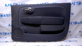 Door trim card front right Fiat 500 12-17 black with black insert plastic, armrest black cloth, scratches, abrasions