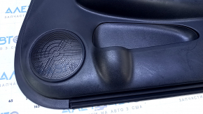 Door trim card front right Nissan Versa Note 13-19 black with gray insert cloth, armrest black plastic, scuffs