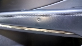 Door trim card front right Lincoln MKC 15- black with black insert leather, armrest black leather, molding dark wood structure, scratches, abrasions, dents