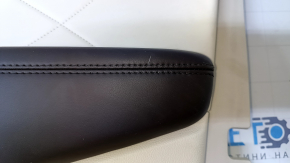 Door trim card front right Lincoln MKC 15- beige with beige insert leather, armrest dark brown leather, insert light wood structure, tear, scratches, broken fastening