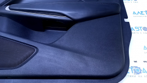 Door trim card front right Lincoln MKC 15- black with black insert leather, armrest black leather, molding light wood structure, tear, abrasions, dents