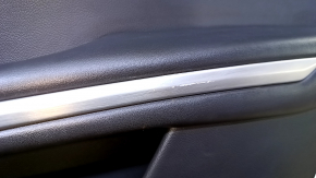 Door trim card front right Lincoln MKZ 13-16 black leather, with black insert, armrest black leather, molding gray structure, scratches, abrasions, bumps