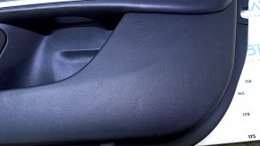 Door trim card front right Lincoln MKZ 13-16 black leather, with black insert, armrest black leather, molding gray structure, scratches, abrasions, bumps