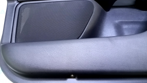 Door trim card front right Lincoln MKZ 13-16 black leather, with black insert, armrest black leather, molding gray structure, scratches, abrasions, bumps