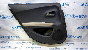 Door trim card rear left Chevrolet Volt 11-15 black, armrest leather beige, scuffs, scratches