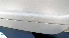 Door trim card rear left Hyundai Sonata 15-17 black with beige insert plastic, armrest beige leather, gray molding structure, scratches, abrasions, dent, scuff